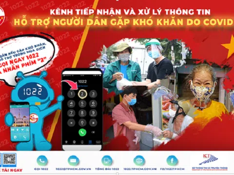 TP. HCM: Người dân gặp khó khăn cần hỗ trợ, hãy gọi 1022