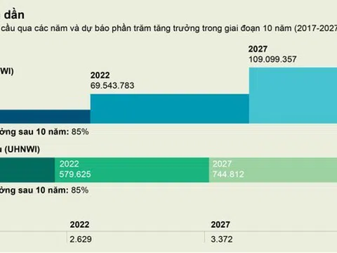 Việt Nam có hơn 1.000 người sở hữu tài sản trên 30 triệu USD