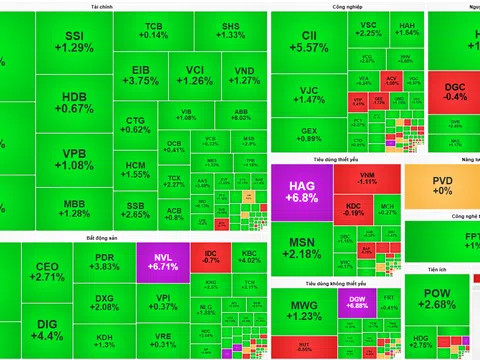 Thị trường chứng khoán duy trì sắc xanh với gần 500 mã tăng