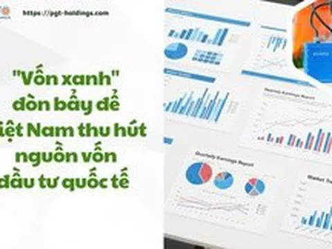 "Vốn xanh" đòn bẩy để Việt Nam thu hút nguồn vốn đầu tư quốc tế tăng trưởng nhanh và bền vững
