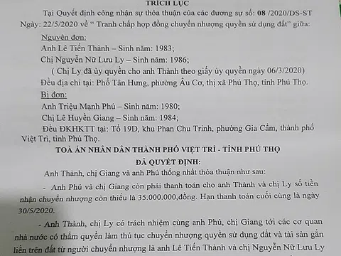 Cần làm rõ những vướng mắc trong quá trình sang tên Sổ đỏ tại Phú Thọ