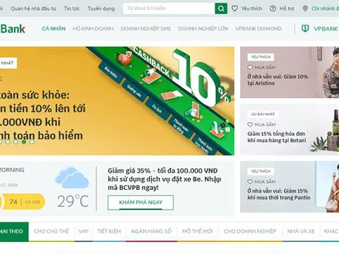 VPBank ra mắt website mới theo phong cách thương mại điện tử tích hợp trí tuệ nhân tạo