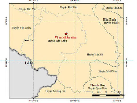 Sáng sớm 28.7, xảy ra trận động đất thứ 5 tại Mộc Châu, Sơn La