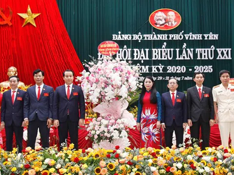 TP. Vĩnh Yên (Vĩnh Phúc): Khai mạc Đại hội đại biểu Đảng bộ thành phố nhiệm kỳ 2020 - 2025