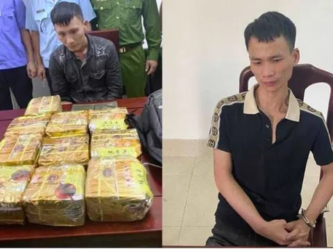 Nghệ An: Bắt 2 đối tượng vận chuyển 2 bánh heroin, 10 kg ma túy đá