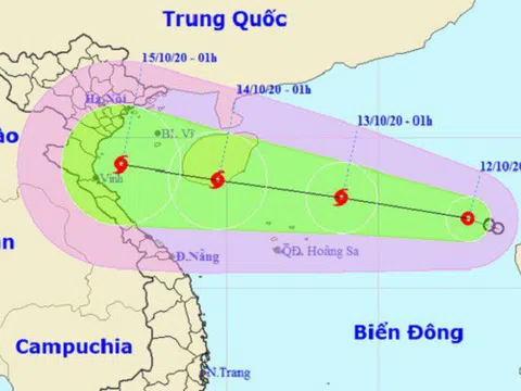 Áp thấp nhiệt đới hướng vào miền Trung, khả năng mạnh lên thành bão số 7