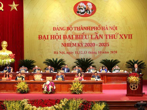 Sáng nay (12/10), khai mạc Đại hội Đảng bộ TP Hà Nội nhiệm kỳ 2020 - 2025