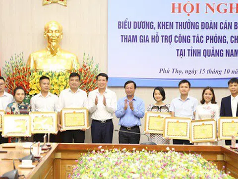 Phú Thọ: Biểu dương, khen thưởng đoàn cán bộ y tế hỗ trợ tỉnh Quảng Nam phòng, chống dịch COVID – 19