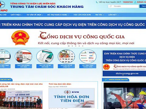 Tra cứu điện năng tiêu thụ hàng ngày trên Website chăm sóc khách hàng