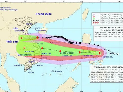 Bão số 8 tiến sát Hà Tĩnh - Quảng Trị, bão Molave có thể vào Đà Nẵng - Phú Yên