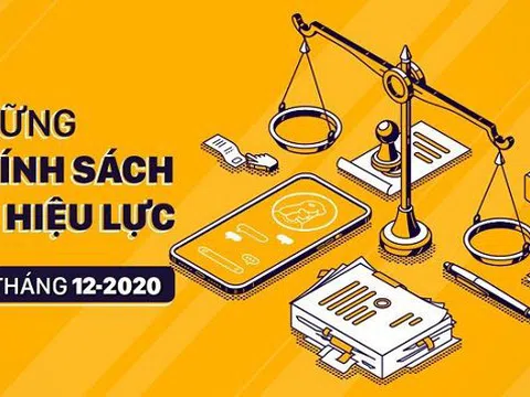 Những chính sách nổi bật có hiệu lực từ tháng 12/2020