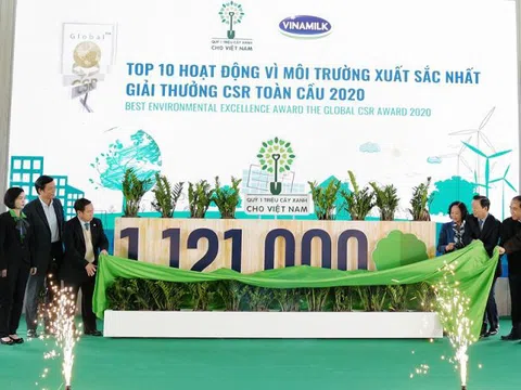 Vinamilk hoàn thành mục tiêu trồng 1 triệu cây xanh cho Việt Nam