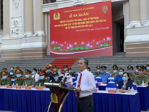 TPHCM: Tổ chức lễ ra quân đợt cao điểm tấn công trấn áp tội phạm đảm bảo an ninh trật tự