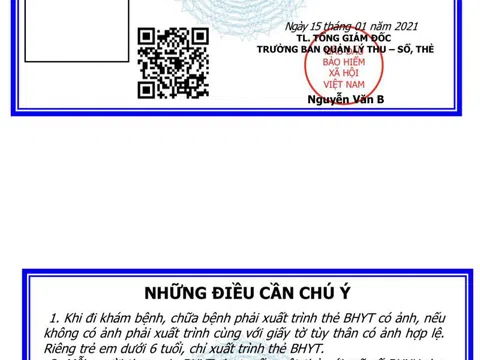 Sẵn sàng cho công tác cấp thẻ Bảo hiểm y tế mẫu mới