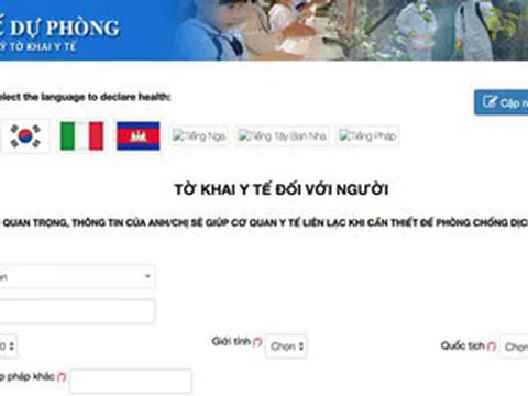 Từ hôm nay (10/3), thực hiện khai báo y tế toàn dân