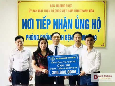 Hiệp hội Doanh nghiệp tỉnh Thanh Hóa trao 1,1 tỷ đồng ủng hộ phòng, chống dịch bệnh Covid-19
