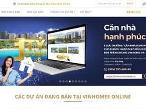 VINHOMES ra mắt sàn giao dịch bất động sản trực tuyến