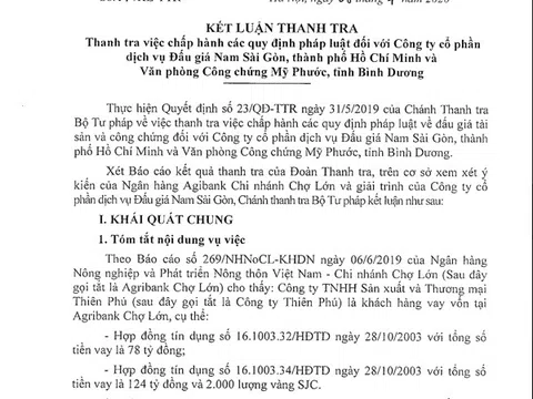 Dự án Khu dân cư Cầu Đò và Mỹ Phước 4: Thanh tra phát hiện nhiều sai phạm trong đấu giá