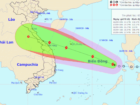 Cảnh báo: Bão số 5 "uy hiếp" miền Trung, tiếp tục mạnh hơn trong 2 ngày tới