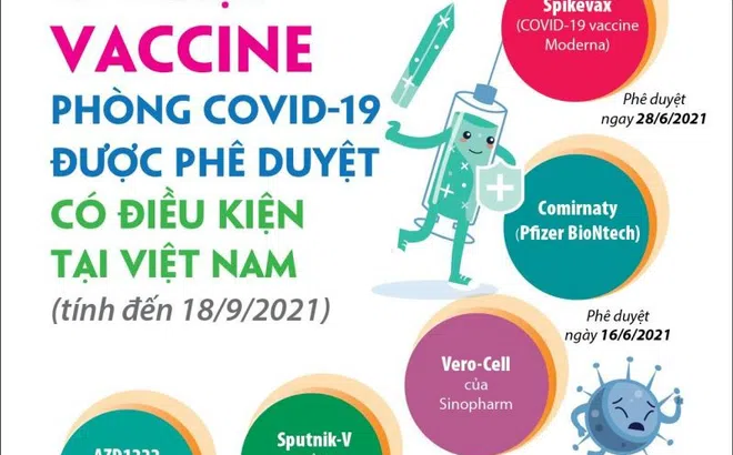 8 loại vắc-xin Covid-19 đã được cấp phép tại Việt Nam