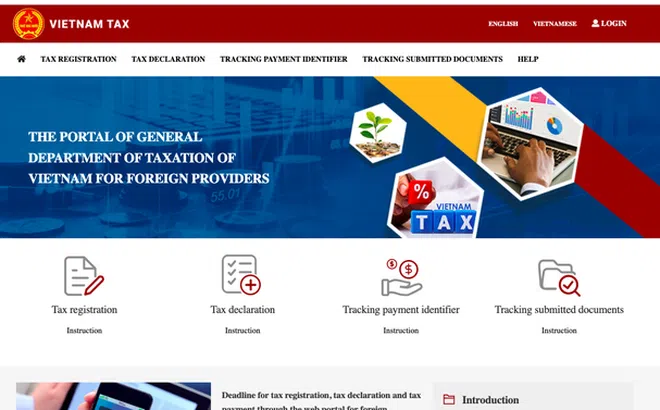Nhà cung cấp nước ngoài cần khai thuế trên Cổng etax trước 30/04