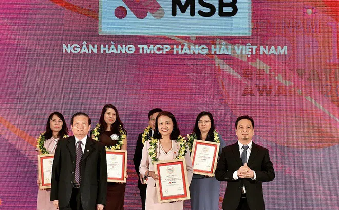 MSB vào Top 10 ngân hàng TMCP tư nhân uy tín nhất Việt Nam