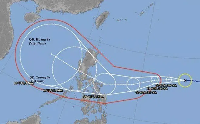Dự báo Biển Đông có thể đón bão số 10 vào ngày 1/11
