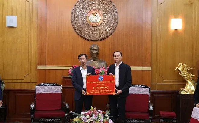 Tặng thẻ BHYT cho người dân 10 tỉnh vùng lũ miền Trung và Tây nguyên