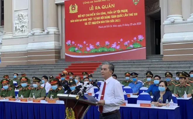 TPHCM: Tổ chức lễ ra quân đợt cao điểm tấn công trấn áp tội phạm đảm bảo an ninh trật tự