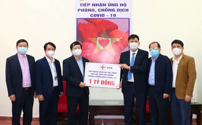 EVN ủng hộ 1 tỷ đồng hỗ trợ tỉnh Hải Dương phòng chống dịch COVID-19