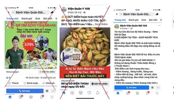 Bệnh viện Trung ương Quân đội 108 cảnh báo: Nhiều trang Fanpage đang mạo danh bệnh viện