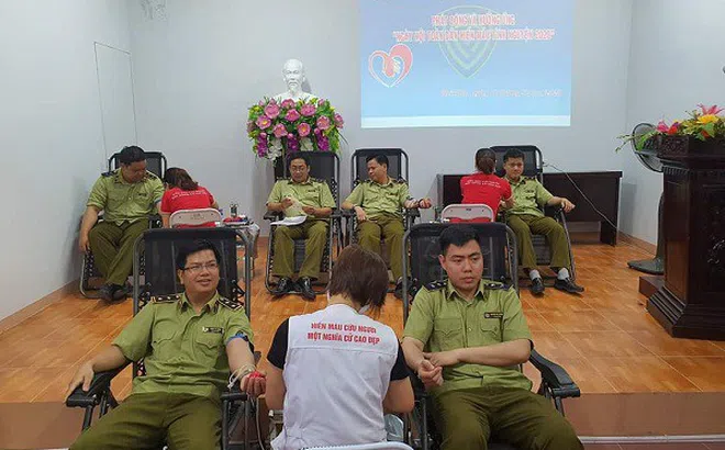 Cục quản lý thị trường Phú Thọ tích cực tham gia hiến máu tình nguyện