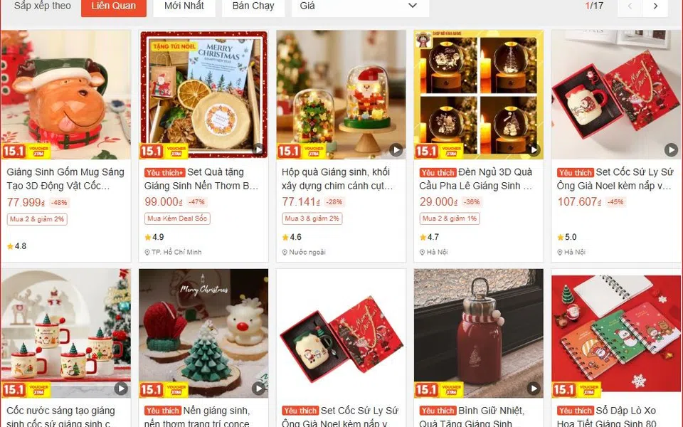 Người Việt chi hơn 500 tỷ đồng mua sắm mùa Giáng sinh